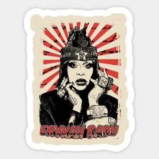 Erykah Badu 80s Retro Vintage Aesthetic Sticker